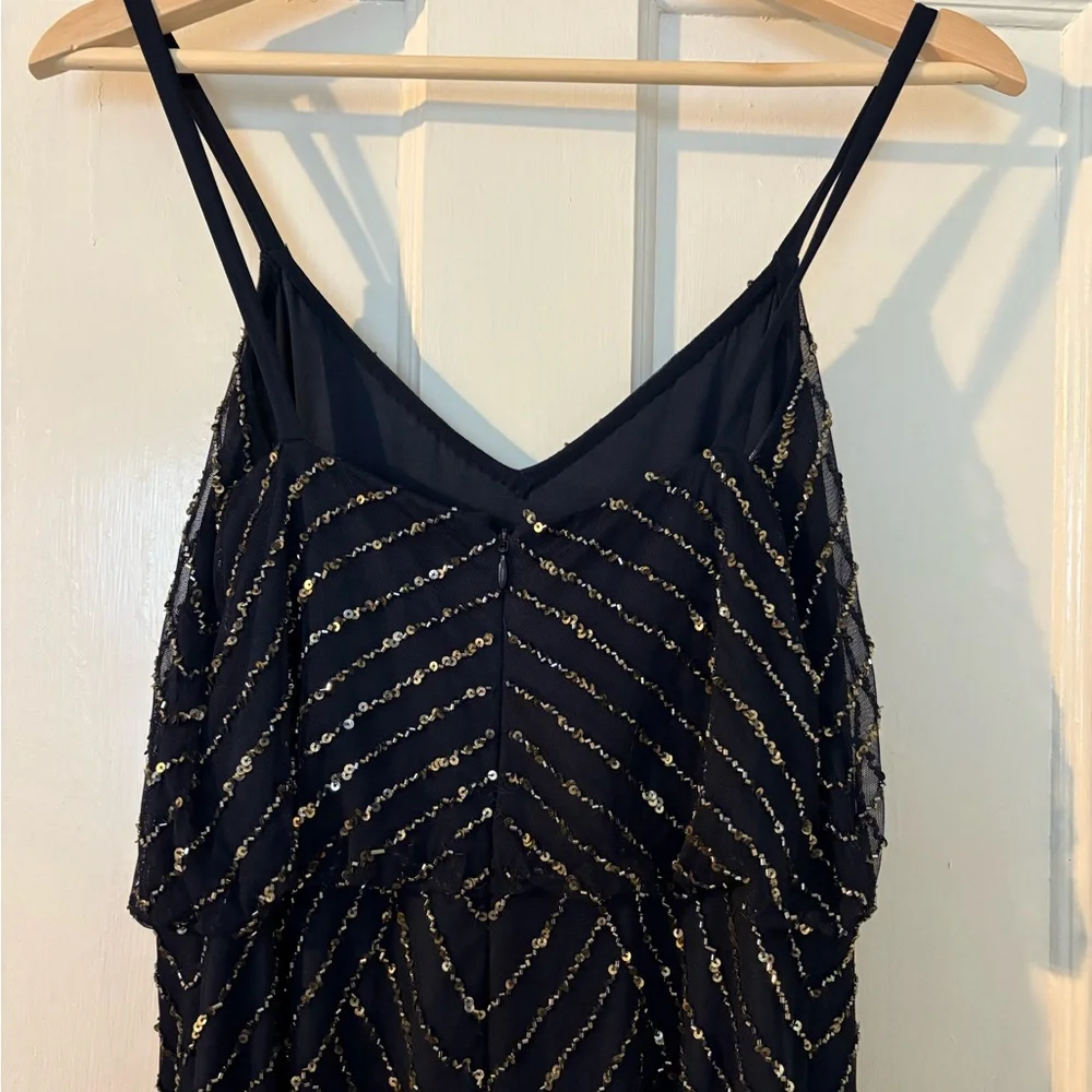 Adrianna Papell Navy and Gold Women's Dress - Picture 4 of 6